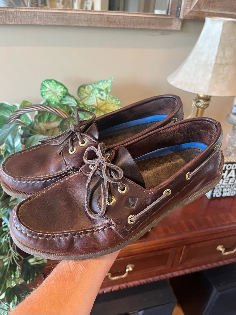 Sperry Men's Brown Leather 2-Eye Boat Shoes